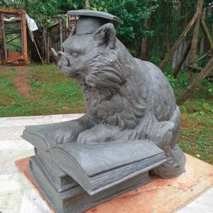 Скульптура: Кот Учёный из камня-смолы Скульптура: Кот Учёный из камня-смолы