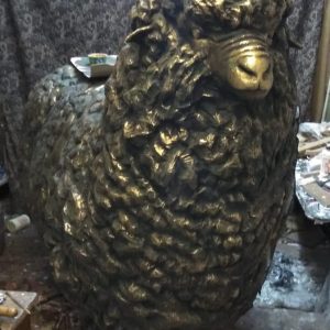 Скульптура из пенопласта и стеклопластика: Баран под бронзу