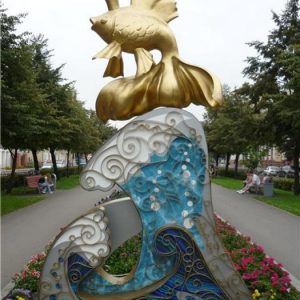 Cкульптура из пенопласта и стеклопластика: Золотая рыбка Cкульптура из пенопласта и стеклопластика: Золотая рыбка
