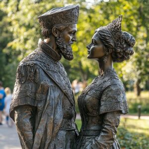 Скульптура: Русский князь и княгиня