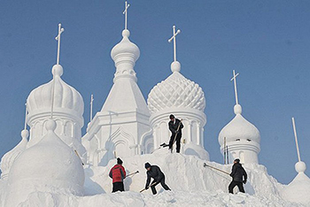 Скульптуры из снега